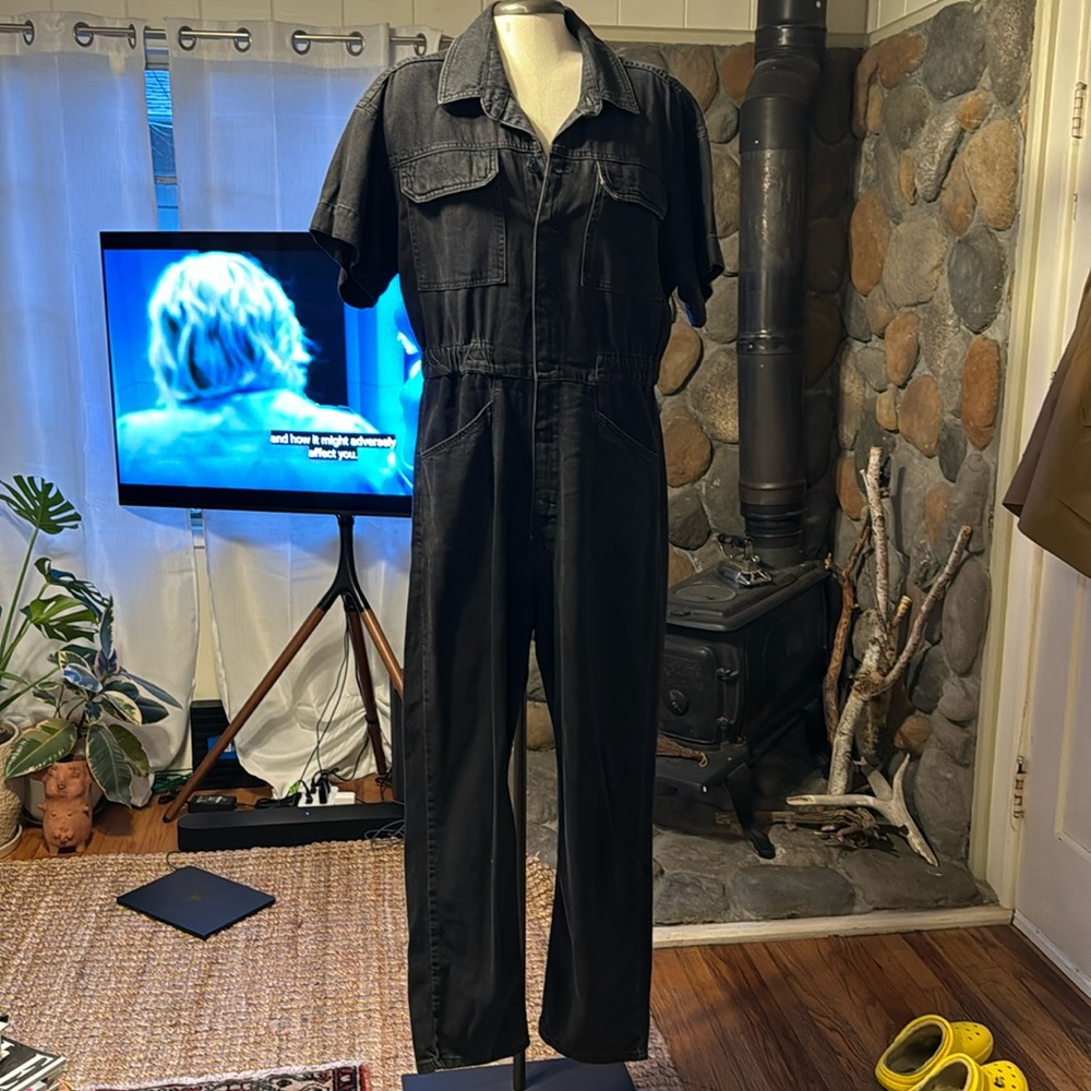 Free People denim overall